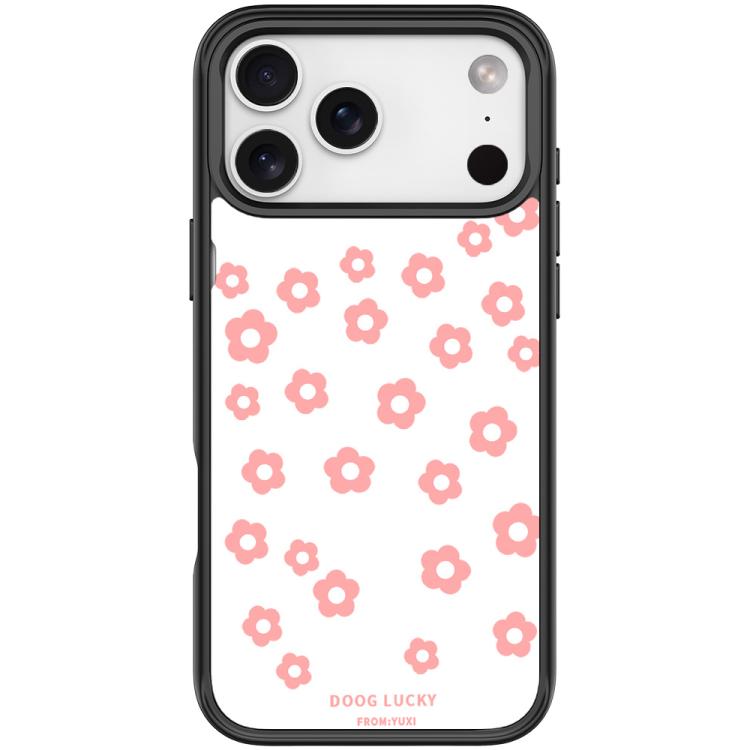For iPhone 17 Pro Max Laser Flower Pattern Magnetic Phone Case(Black)