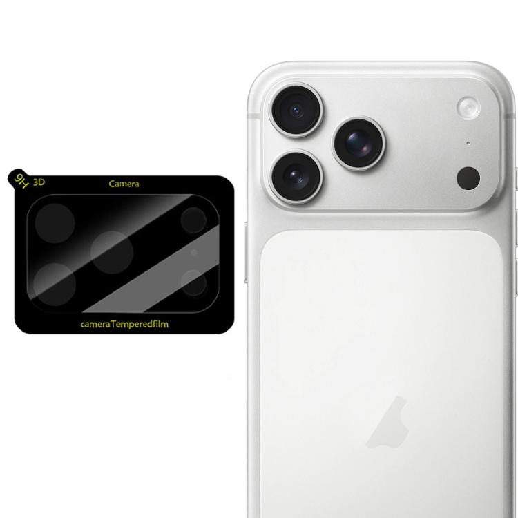 For iPhone 17 Pro Max LeReach TF Series 3D Full Coverage Version HD Wear-Resistant Camera Lens Glass Film(Black)