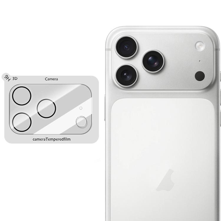 For iPhone 17 Pro Max LeReach TF Series 3D Full Coverage Version HD Wear-Resistant Camera Lens Glass Film(Clear with Black Frame)
