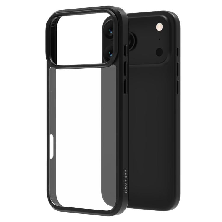 For iPhone 17 Pro Max LeReach TOC Clear Series Dual-Composite Armor TPU + Acrylic Shockproof Phone Case(Black)