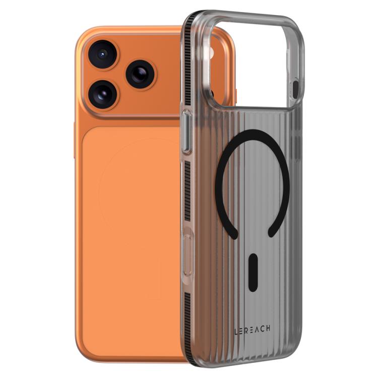 For iPhone 17 Pro Max LeReach TOC Icicle Series Ice Mist Double-Sided Non-Slip Magnetic Phone Case(Black)