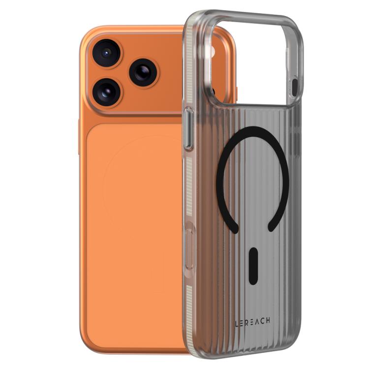 For iPhone 17 Pro Max LeReach TOC Icicle Series Ice Mist Double-Sided Non-Slip Magnetic Phone Case(Gray)