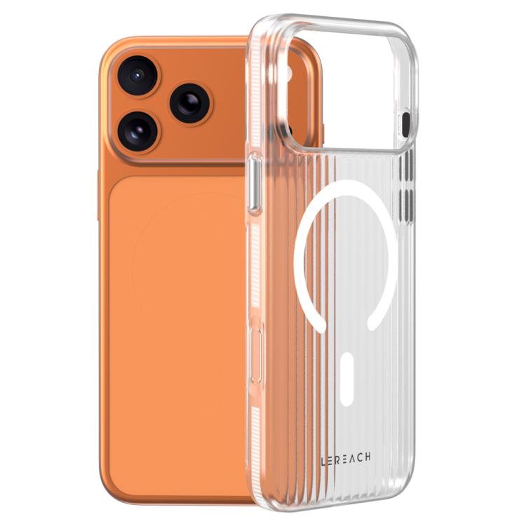 For iPhone 17 Pro Max LeReach TOC Icicle Series Ice Mist Double-Sided Non-Slip Magnetic Phone Case(White)