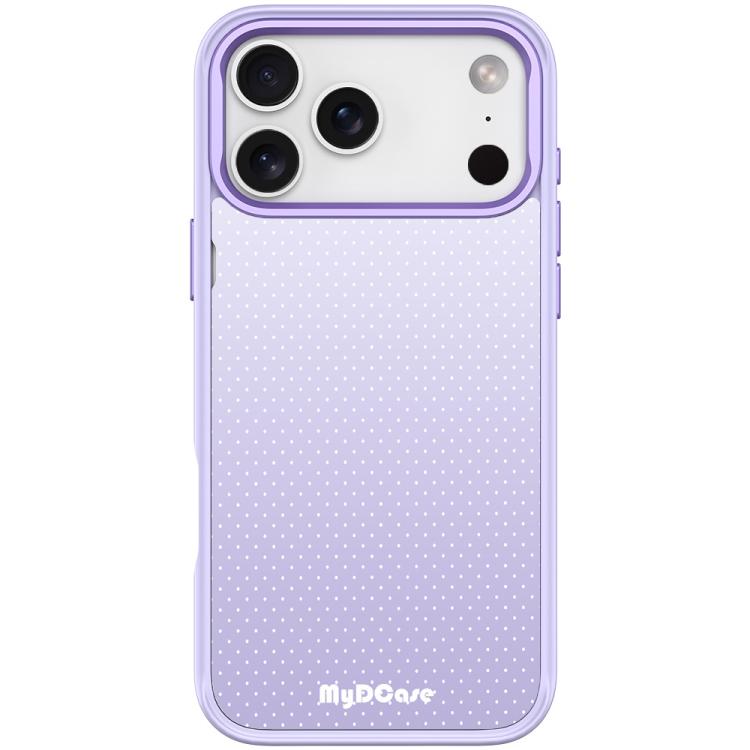 For iPhone 17 Pro Max Light Purple Dots Pattern Magnetic Phone Case(Light Purple)
