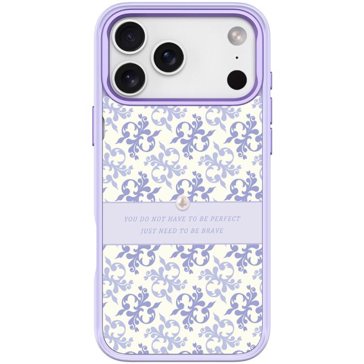 For iPhone 17 Pro Max Light Purple Flower Pattern Magnetic Phone Case(Light Purple)