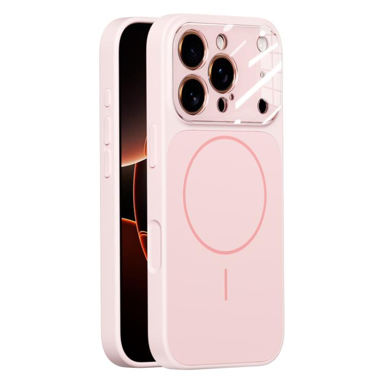 For iPhone 17 Pro Max Liquid Silicone Transform 17 Series Magnetic Phone Case(Pink)