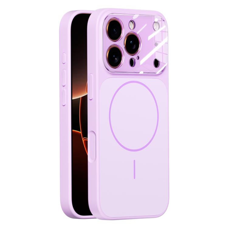 For iPhone 17 Pro Max Liquid Silicone Transform 17 Series Magnetic Phone Case(Purple)