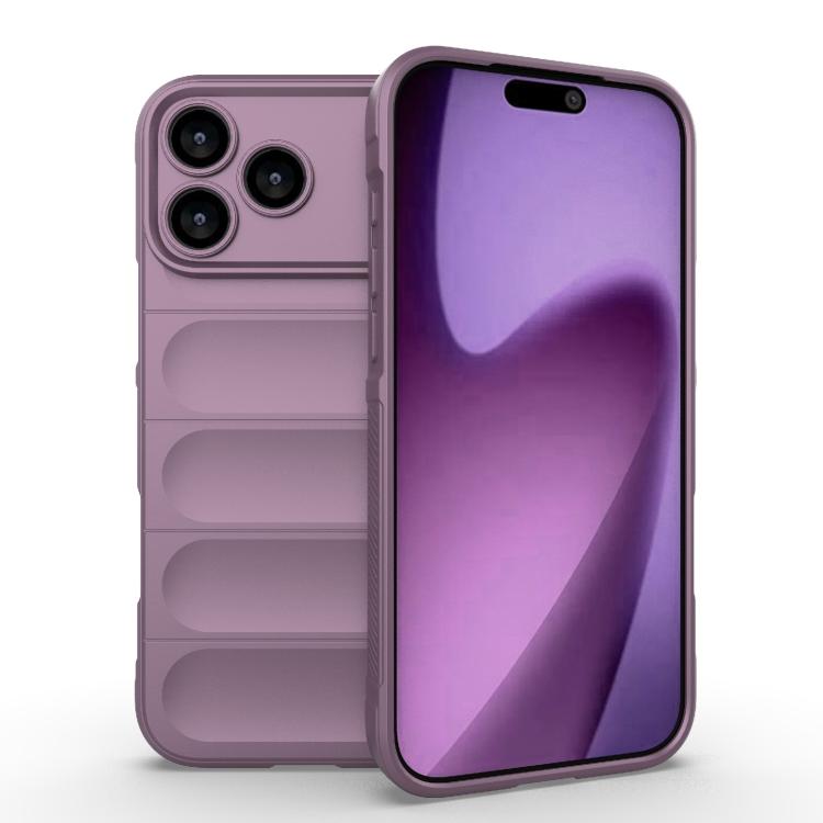 For iPhone 17 Pro Max Magic Shield TPU + Flannel Phone Case(Purple)