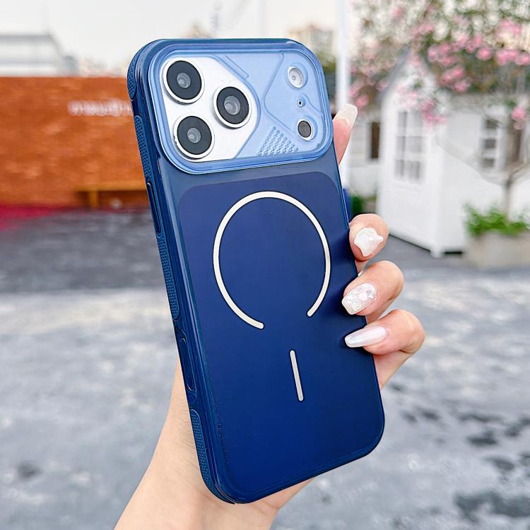 For iPhone 17 Pro Max Mecha Style Change to 17 Magnetic Phone Case(Blue)