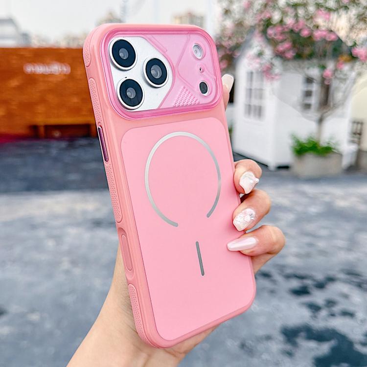For iPhone 17 Pro Max Mecha Style Change to 17 Magnetic Phone Case(Pink)
