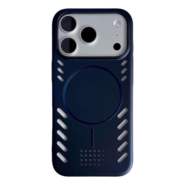 For iPhone 17 Pro Max Metallic Paint Cooling PC Magnetic Phone Case(Titanium Blue)