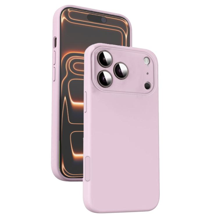For iPhone 17 Pro Max Microfiber Liquid Silicone Shockproof Phone Case(Pink)