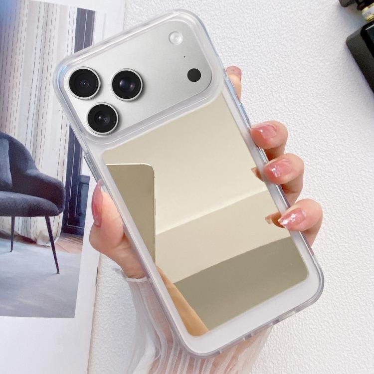 For iPhone 17 Pro Max Mirror TPU Phone Case(Gold)