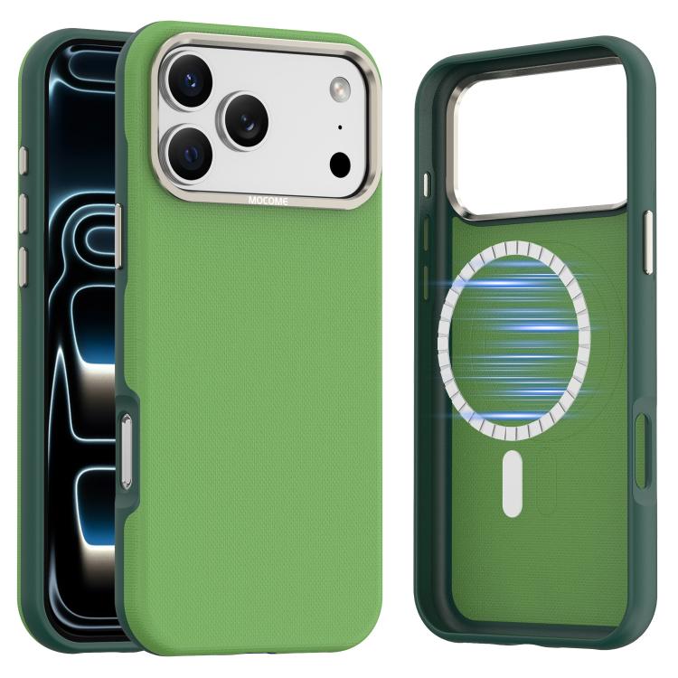 For iPhone 17 Pro Max Mocome Plain Magnetic Shockproof Phone Case(Green)