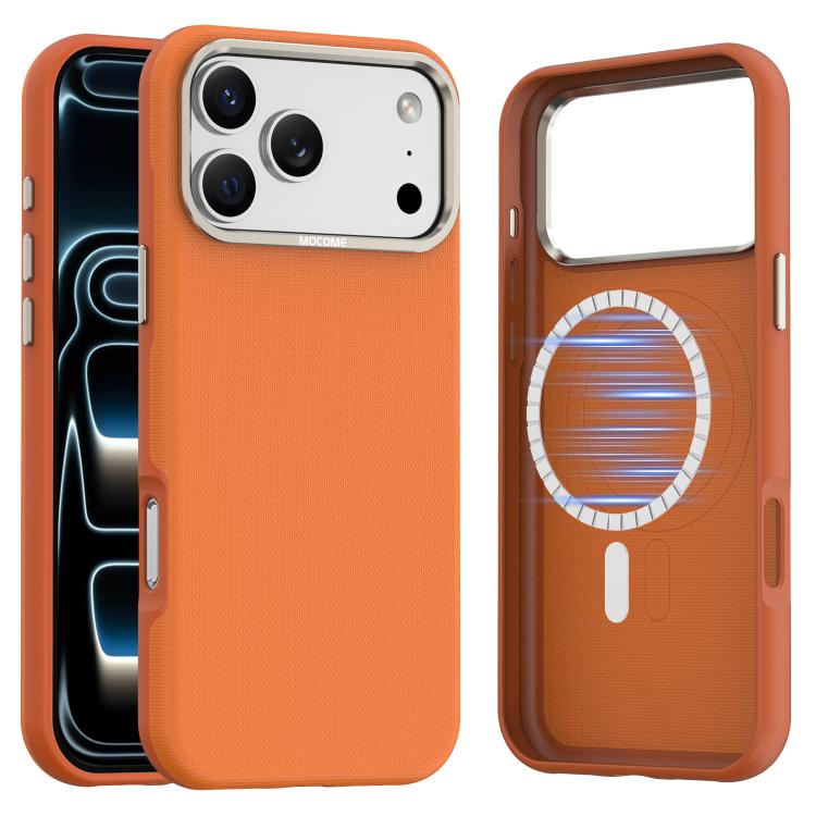 For iPhone 17 Pro Max Mocome Plain Magnetic Shockproof Phone Case(Orange)