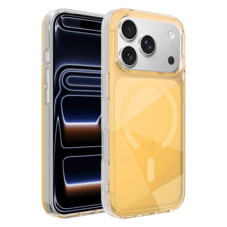 For iPhone 17 Pro Max Neon Gradient Series Magnetic Phone Case(Gold)
