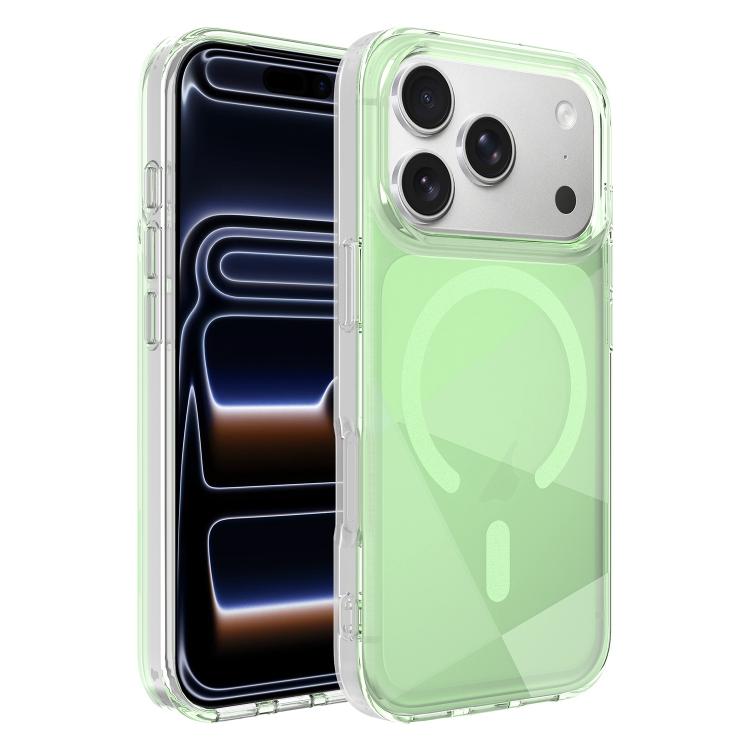 For iPhone 17 Pro Max Neon Gradient Series Magnetic Phone Case(Green)