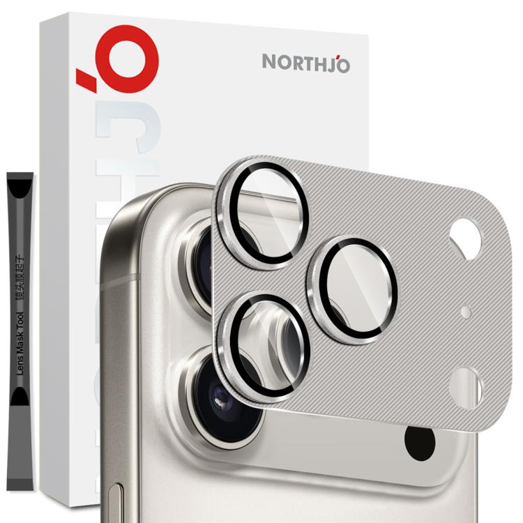 For iPhone 17 Pro Max NORTHJO CD Vein Camera Lens Protector Tempered Glass Rear Lens Film(Grey)