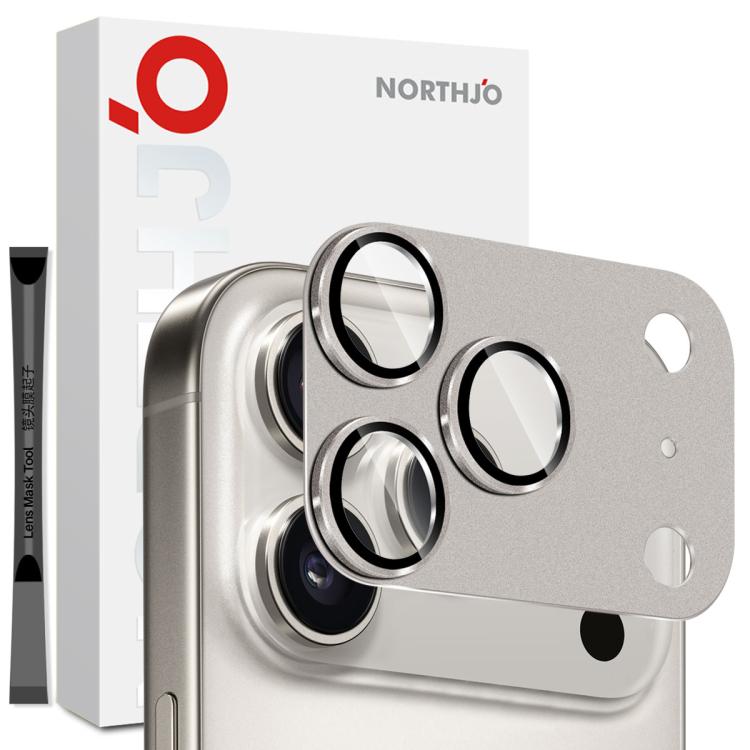 For iPhone 17 Pro Max NORTHJO Matte Camera Lens Metal Protector Tempered Glass Rear Lens Film(Grey)
