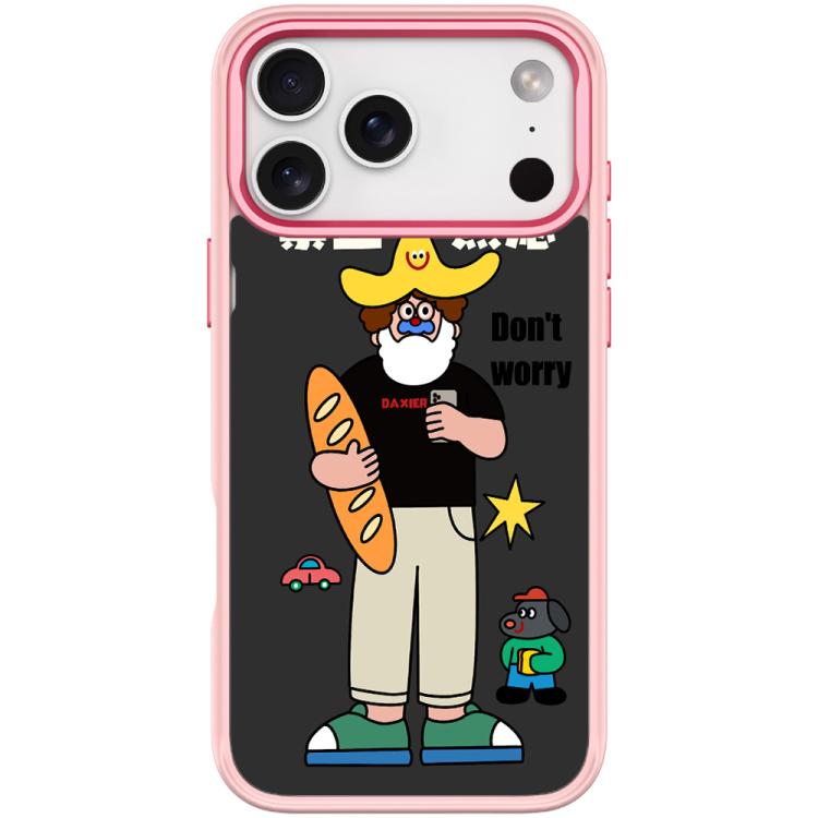 For iPhone 17 Pro Max Not Anxiety Pattern Magnetic Phone Case(Pink)
