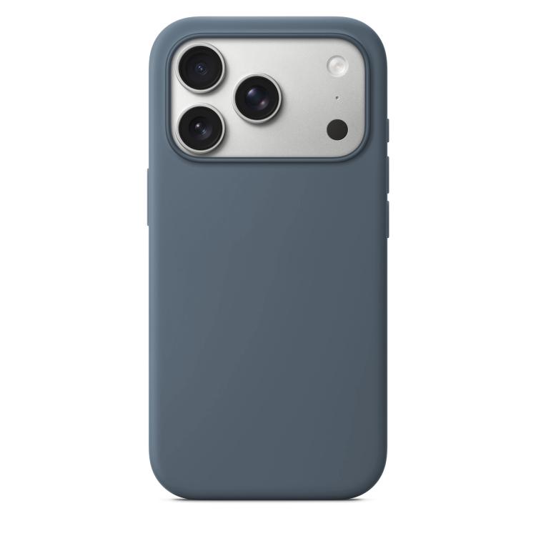 For iPhone 17 Pro Max Official Lanyard Hole Liquid Silicone Phone Case(Anchor Blue)
