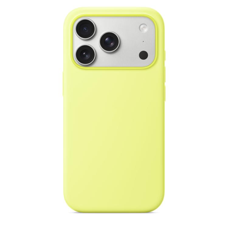 For iPhone 17 Pro Max Official Lanyard Hole Liquid Silicone Phone Case(Fluorescent Green)