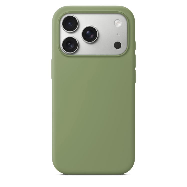 For iPhone 17 Pro Max Official Lanyard Hole Liquid Silicone Phone Case(Light Jade Green)