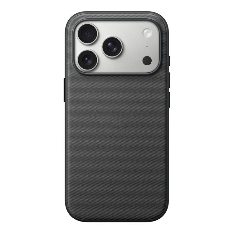 For iPhone 17 Pro Max Official Tech Fabric Texture Side-Stick TPU Magnetic Phone Case, No AI Camera Button(Black)