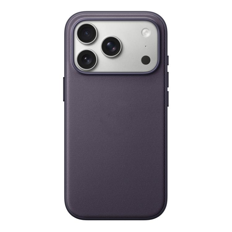 For iPhone 17 Pro Max Official Tech Fabric Texture Side-Stick TPU Magsafe Phone Case with AI Camera Button(Purple)