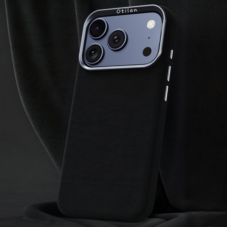 For iPhone 17 Pro Max Ottilan Series Full Coverage Magnetic Microfiber Leather PC Phone Case(Black)
