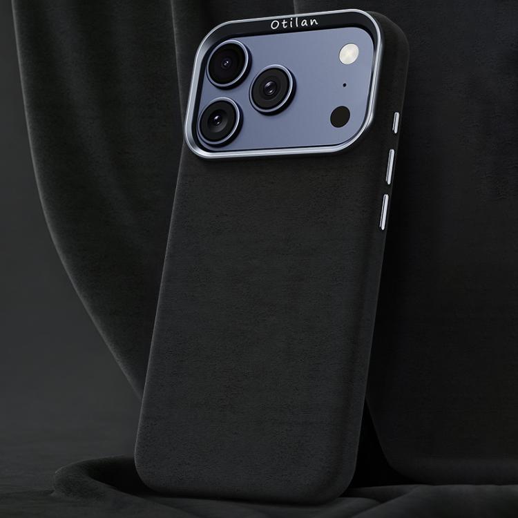For iPhone 17 Pro Max Ottilan Series Full Coverage Magnetic Microfiber Leather PC Phone Case(Dark Grey)