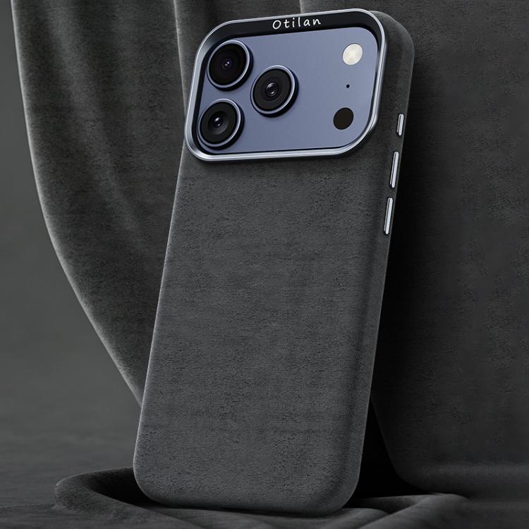For iPhone 17 Pro Max Ottilan Series Full Coverage Magnetic Microfiber Leather PC Phone Case(Grey)
