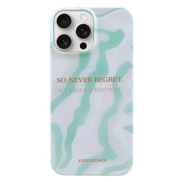For iPhone 17 Pro Max Painted Pattern PC Phone Case(Matcha Green)