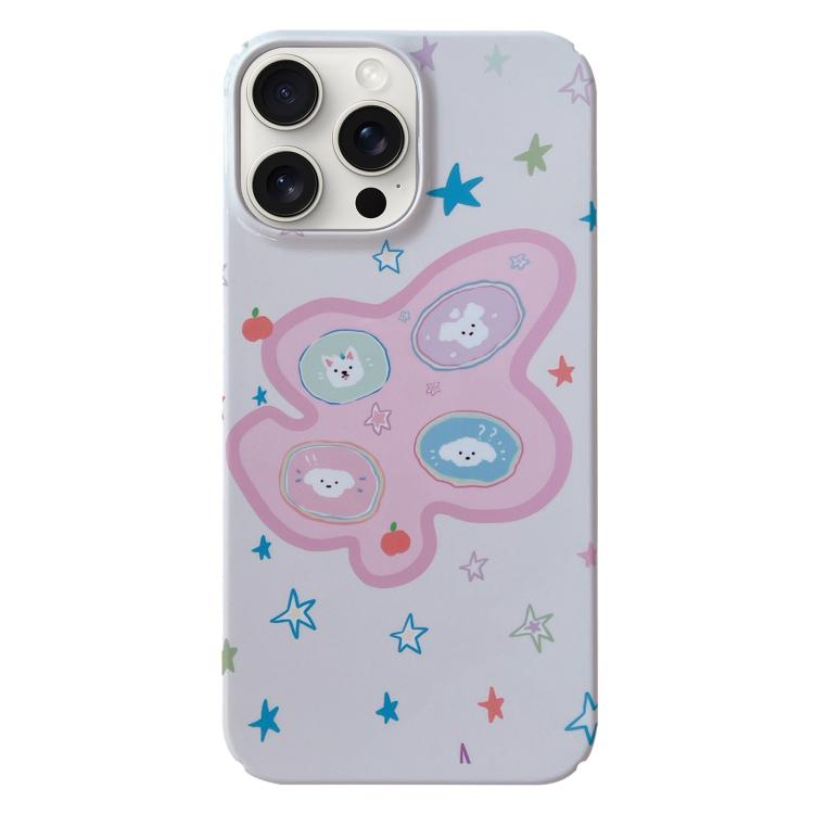 For iPhone 17 Pro Max Painted Pattern PC Phone Case(Starry Dogs)
