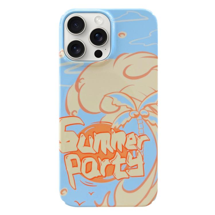 For iPhone 17 Pro Max Painted Pattern PC Phone Case(Summer Party)