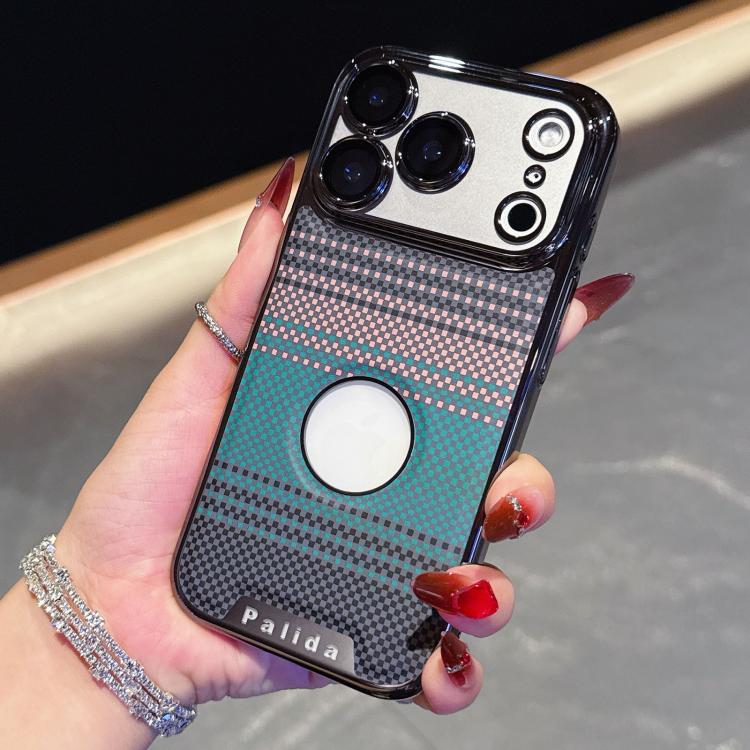 For iPhone 17 Pro Max Palida Electroplated Kevlar Texture Shockproof Phone Case(Green)