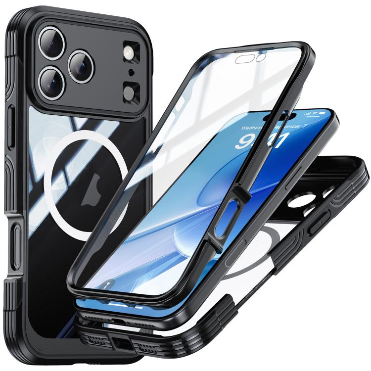 For iPhone 17 Pro Max RedPepper Tempered Glass MagSafe Phone Case(Black)