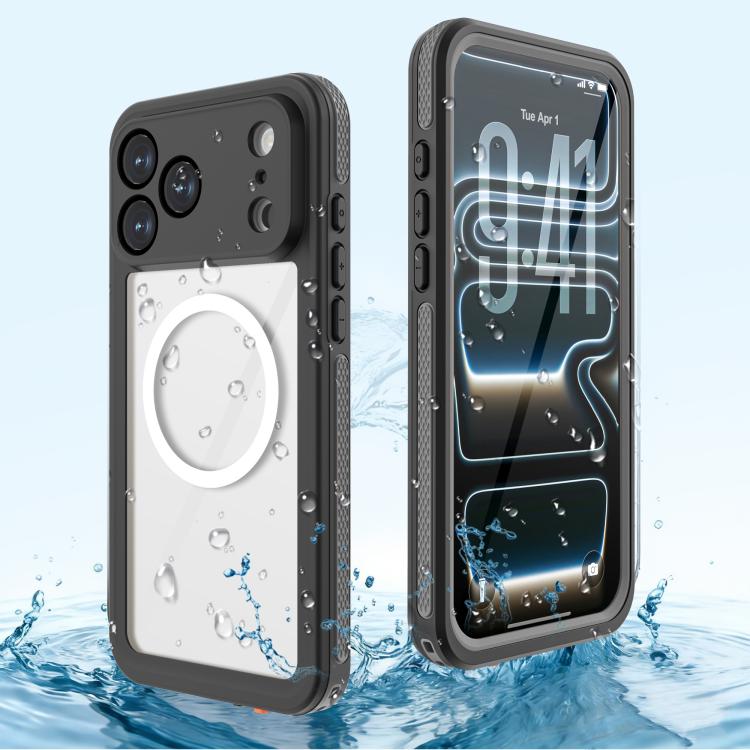 For iPhone 17 Pro Max RedPepper V Series IP68 Waterproof Magnetic Phone Case(Black)