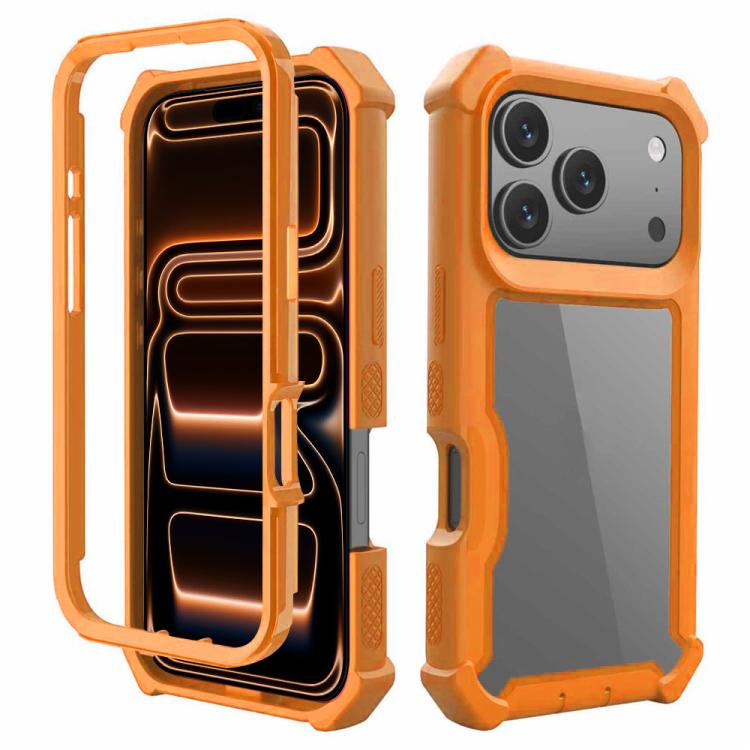 For iPhone 17 Pro Max Reinforced Corner Design TPU + PC Shockproof Phone Case(Orange)
