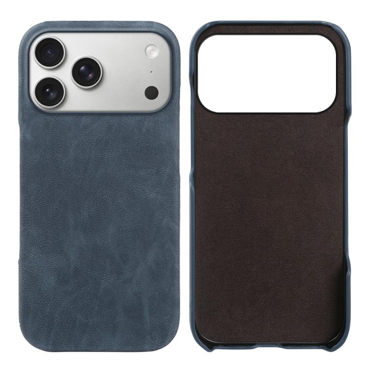 For iPhone 17 Pro Max Retro-skin Magnetic Vegan Leather Back Phone Case(Light Blue)