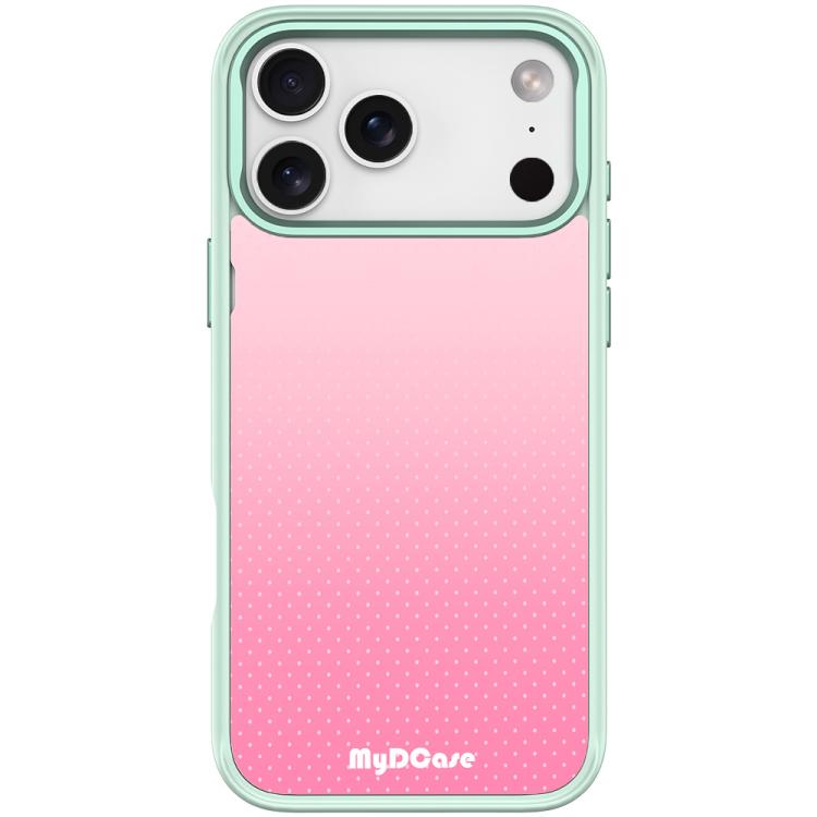 For iPhone 17 Pro Max Rose Red Dots Pattern Magnetic Phone Case(Light Green)