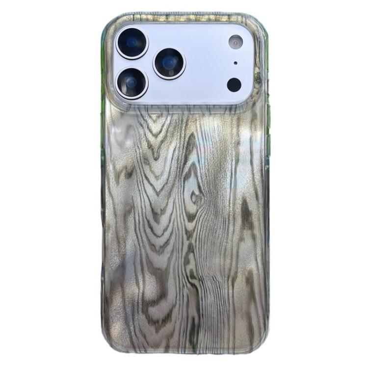 For iPhone 17 Pro Max Rounded Edge IMD Pattern TPU Phone Case(Wood Texture)
