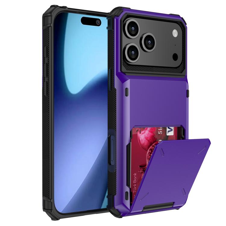 For iPhone 17 Pro Max Scratch-Resistant Shockproof Heavy Duty Rugged Armor Phone Case(Purple)