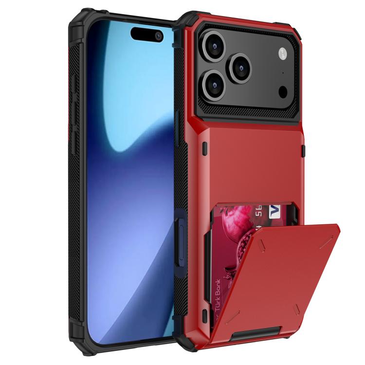 For iPhone 17 Pro Max Scratch-Resistant Shockproof Heavy Duty Rugged Armor Phone Case(Red)