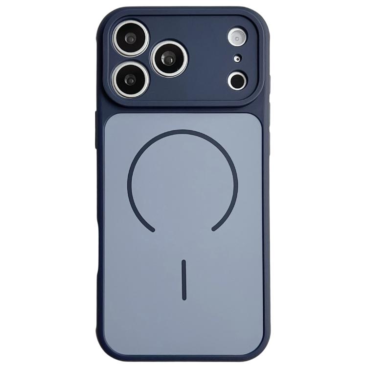 For iPhone 17 Pro Max Skin Feel Color Blocking Cooling Magnetic Phone Case(Royal Blue)