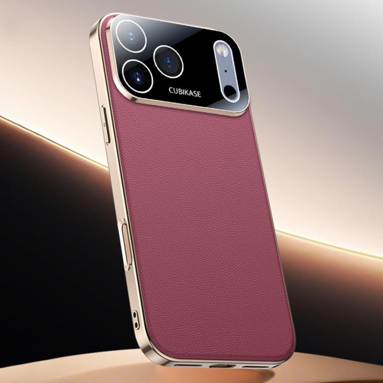 For iPhone 17 Pro Max Skin Feel Leather Texture Cooling Phone Case(Red)