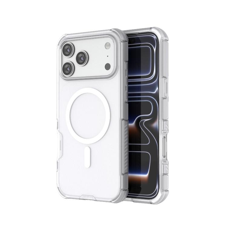 For iPhone 17 Pro Max Skin-friendly Magnetic PC + TPU Hybrid Shockproof Phone Case(White)