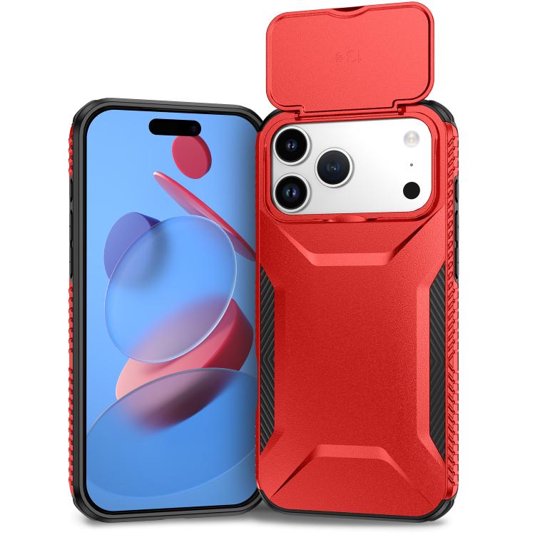 For iPhone 17 Pro Max Sliding Camshield Phone Case(Red)