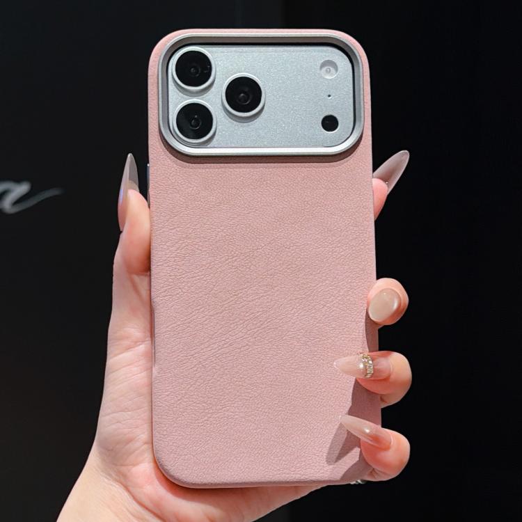 For iPhone 17 Pro Max Solid Color Full Coverage Leather Magnetic Phone Case(Pink)