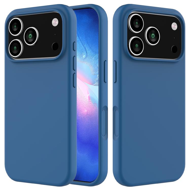 For iPhone 17 Pro Max Solid Color Silicone Phone Case(Cobalt Blue)